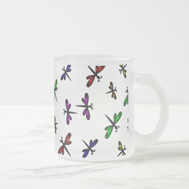 Tanzen-Libellen-Kaffee-Tasse Mattglastasse (Rechts)