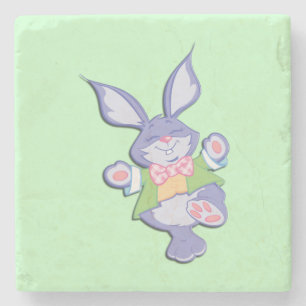 Tanzen Lila Osterhase Minze Steinuntersetzer
