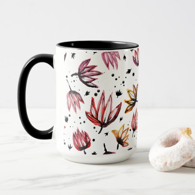 Tanzen Lotus Blume Tasse (Mit Donut)