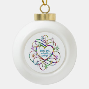 Tanzen macht das Leben spärlich Keramik Kugel-Ornament