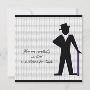 Tanzen-Mann-Silhouette völlig kundengerecht Einladung