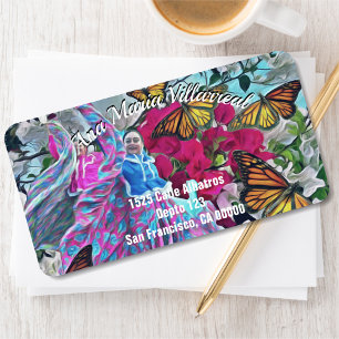 Tanzen mit Blume & Butterflies PV01-Adresse Adressaufkleber