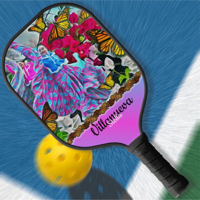 Tanzen mit Blume & Schmetterlingen PV01 Pickleball Schläger (Von Creator hochgeladen)