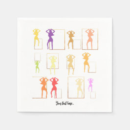 Tanzen mit Farben Weiblich Kaleidoskop Serviette