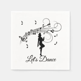 Tanzen mit hoher Stufe nach Maß für die Musik Serviette
