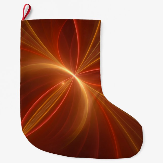 Tanzen mit moderner Abstrakter Fraktal Kunst Großer Weihnachtsstrumpf (Vorderseite)
