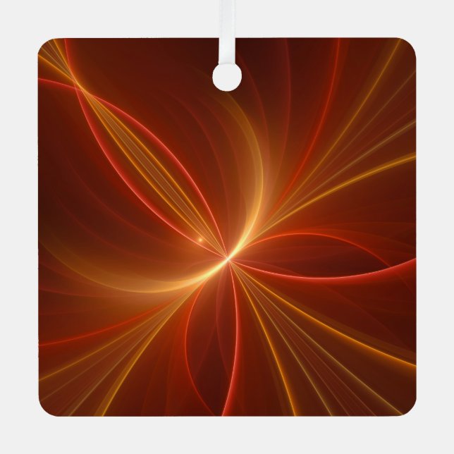 Tanzen mit moderner Abstrakter Fraktal Kunst Ornament Aus Metall (Vorderseite)