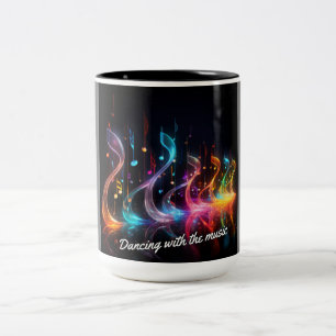 Tanzen mit Musik Zweifarbige Tasse