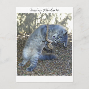 Tanzen mit Schlange Postkarte