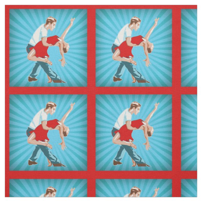 Tanzen-Paar-lateinischer Salsa-Disco-Tanz Stoff (Muster)
