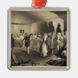 Tanzen-Party bei Kagha-Choura, Dagestan, Platte 55 Ornament Aus Metall