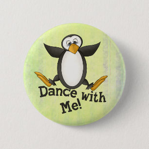 Tanzen-Pinguin Button