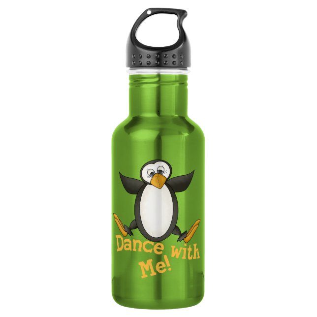 Tanzen-Pinguin Trinkflasche (Vorderseite)