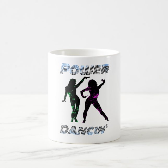Tanzen - Retro Power Tanzen' Girls Lava Stil Kaffeetasse (Mittel)