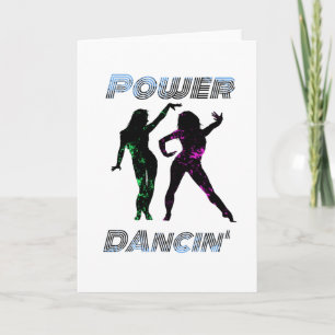 Tanzen - Retro Power Tanzen' Girls Lava Stil Karte