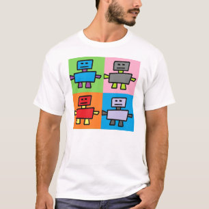 Tanzen-Roboter-Pop-Kunst T-Shirt