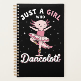 Tanzen rosa Axolotl im Ballett Tutu Planer