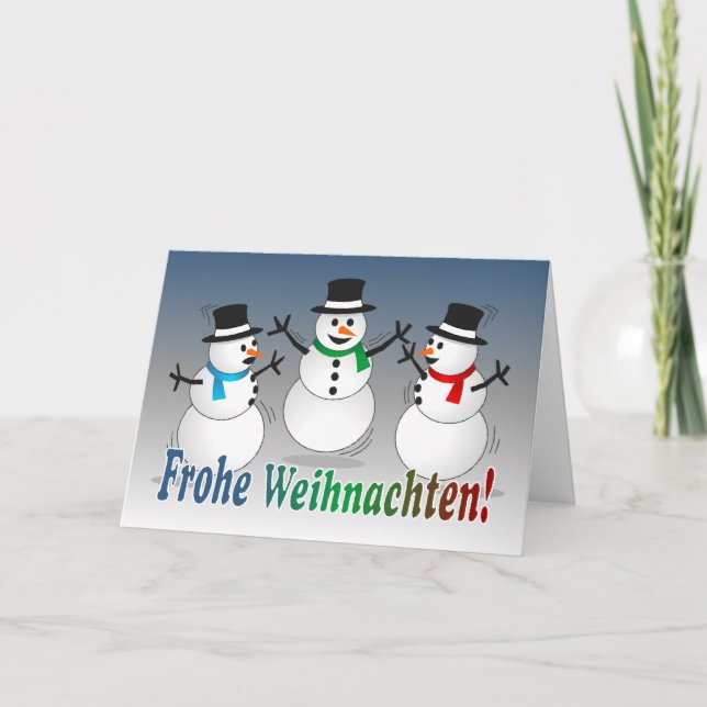 Tanzen-Schneemänner der frohen Weihnachten - (Vorderseite)