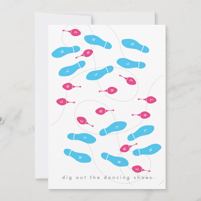 Tanzen-Schuhe Save the Date Einladung (Vorderseite)