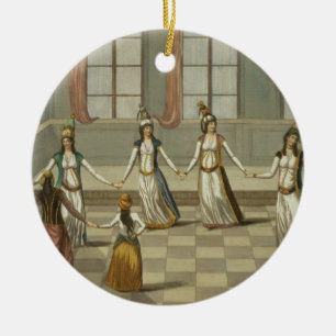 Tanzen Sie, dem mit den griechischen Frauen von Keramikornament