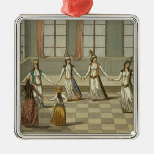 Tanzen Sie, dem mit den griechischen Frauen von Ornament Aus Metall