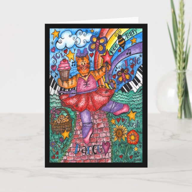 Tanzen Sie die rote Ziegelstraße ab Karte (Vorderseite)