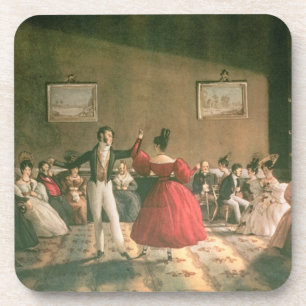Tanzen Sie in einen Salon in Buenos Aires, c.1831 Getränkeuntersetzer