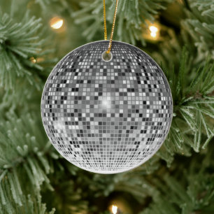 Tanzen Sie mit unserem Vintagen Disco-Ball in Nost Keramik Ornament