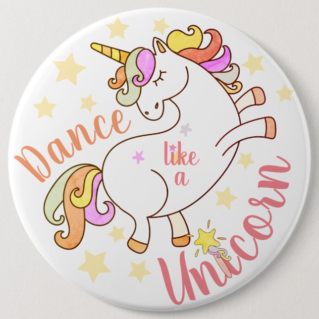 Tanzen Sie wie ein Einhorn, Glanz wie ein Button (Vorderseite)