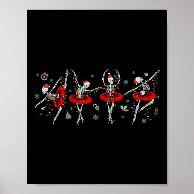 Tanzen Skeleton Ballerina Poster (Vorne)