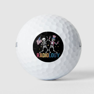 Tanzen Skeleton Radiologie Röntgen Tech Patriotic Golfball