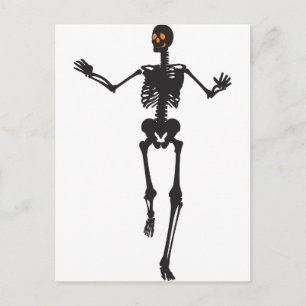 Tanzen-Skelett Postkarte