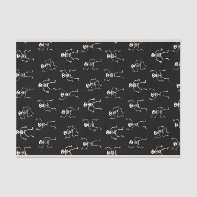 Tanzen-Skelett Seidenpapier (Vorderseite)