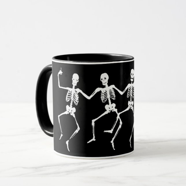 Tanzen-Skelett-Tasse Tasse (Vorderseite Links)