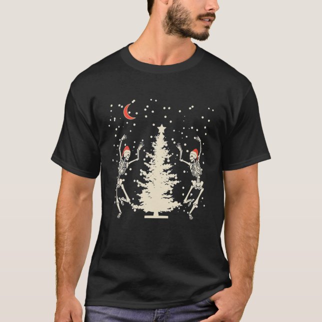Tanzen Skelett Weihnachten Weihnachten Weihnachten T-Shirt (Vorderseite)