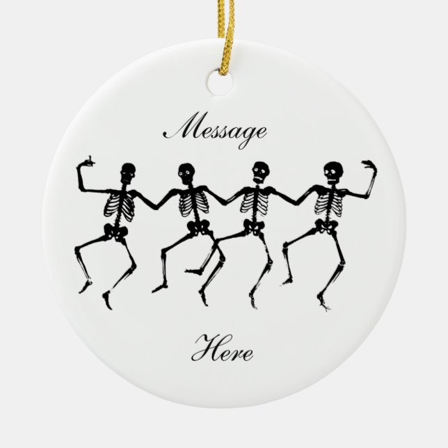 Tanzen-Skelette Halloween Thunder_Cove Keramik Ornament (Vorne)
