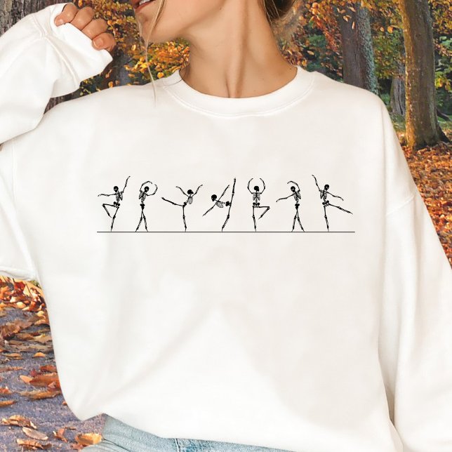 Tanzen Skeletto Ballerinas Ballerinas Ballet Sweatshirt (Von Creator hochgeladen)