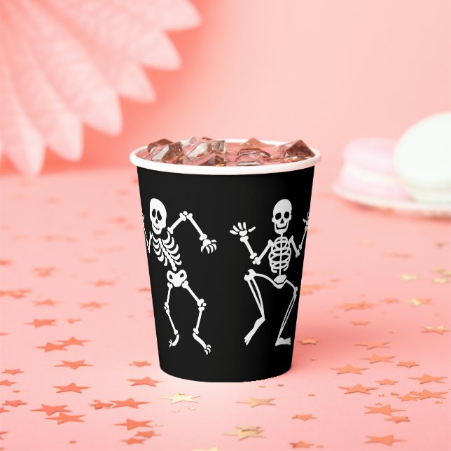 Tanzen Skeletts Halloween Paper Cups Pappbecher (Insitu)