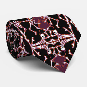 Tanzen Skeletts Necktie Krawatte