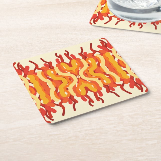 Tanzen Sunburst Pop der Abstrakten Kunst Rechteckiger Pappuntersetzer (angewinkelt)