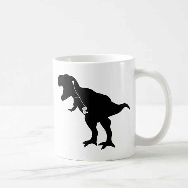 Tanzen T-Rex Entwurf Kaffeetasse (Rechts)