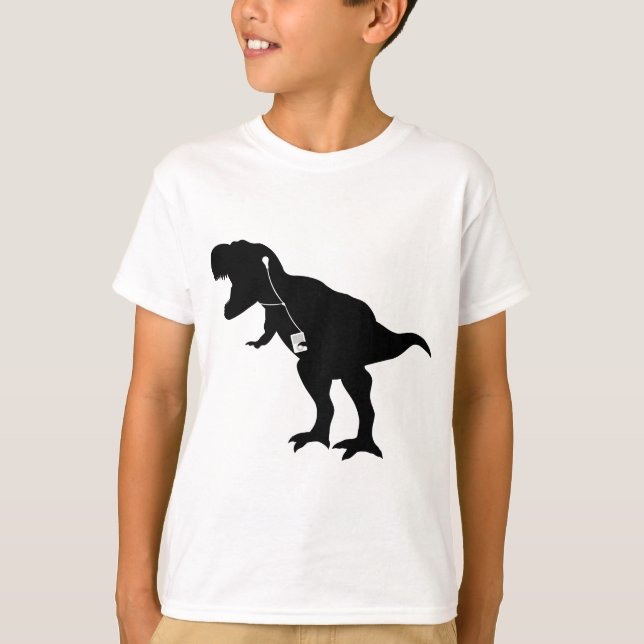 Tanzen T-Rex Entwurf T-Shirt (Vorderseite)