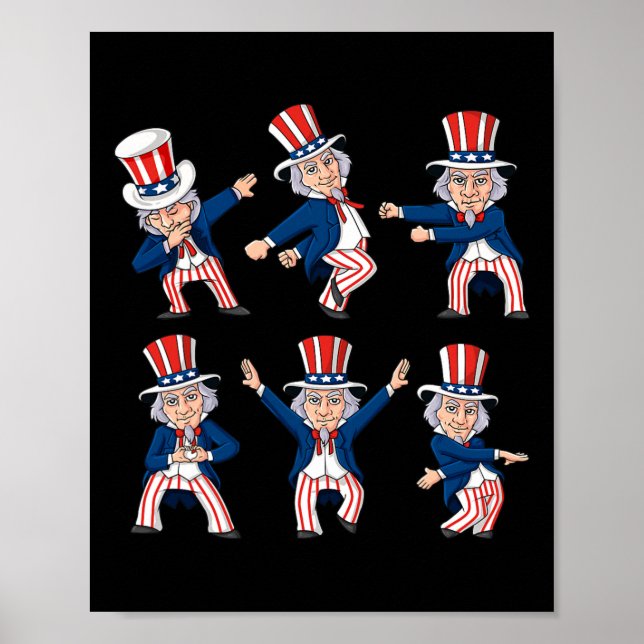 Tanzen Uncle Sam 4. Juli Tanz Challenge Boys Poster (Vorne)
