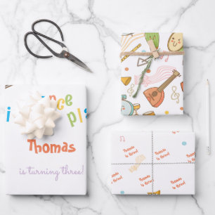 Tanzen und Kindergeburtstag Geschenkpapier Set