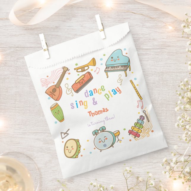 Tanzen und Kindergeburtstag Geschenktütchen (Ausgeschnitten)