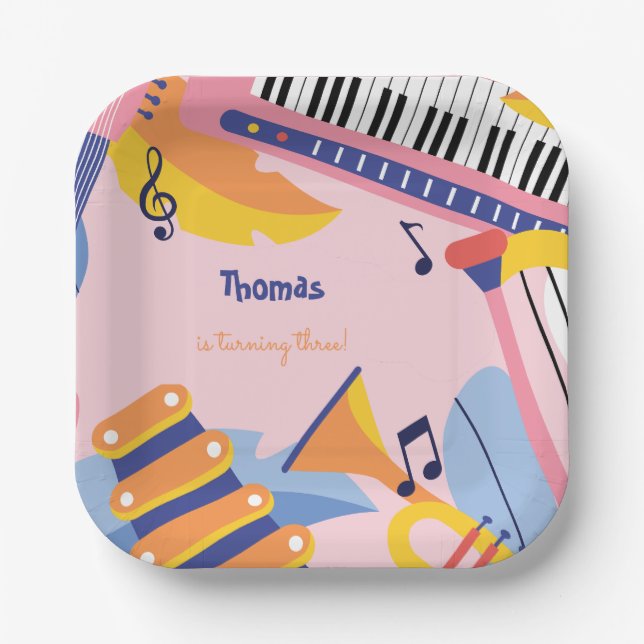 Tanzen und Kindergeburtstag Pappteller (Vorderseite)