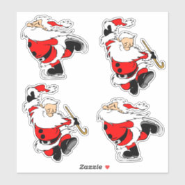 Tanzen und Skaten Santas Sticker
