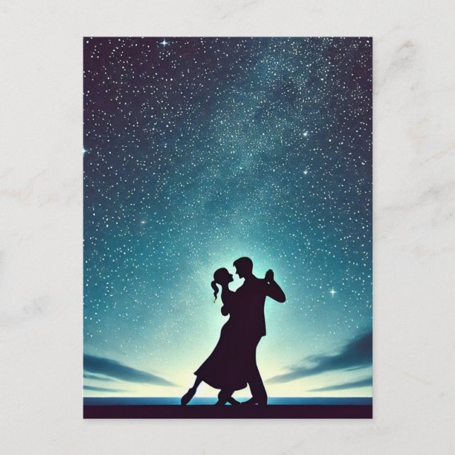 Tanzen unter dem Sternenhimmel Postkarte (Vorderseite)
