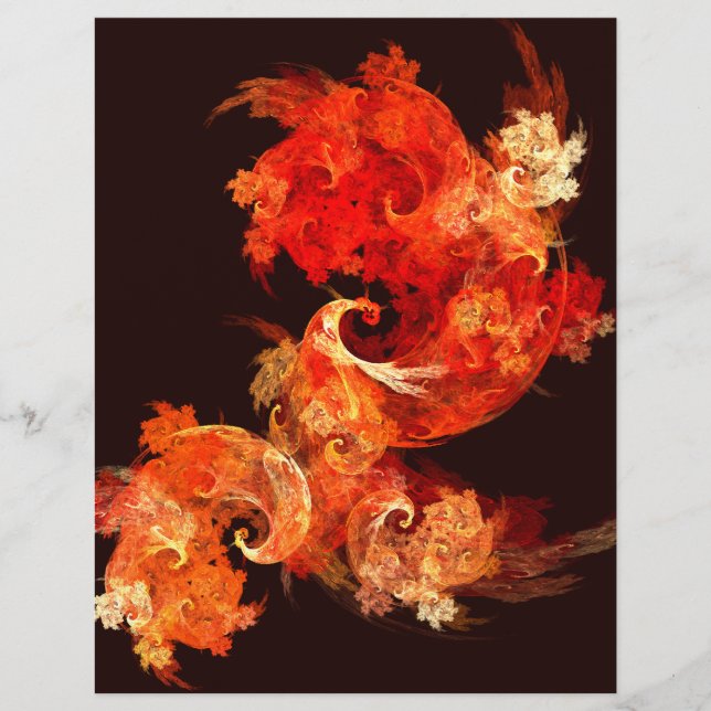 Tanzen von Feuervögeln Abstrakt Art Letters (Vorderseite)