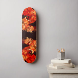 Tanzen von Feuervögeln Abstrakt Art Skateboard